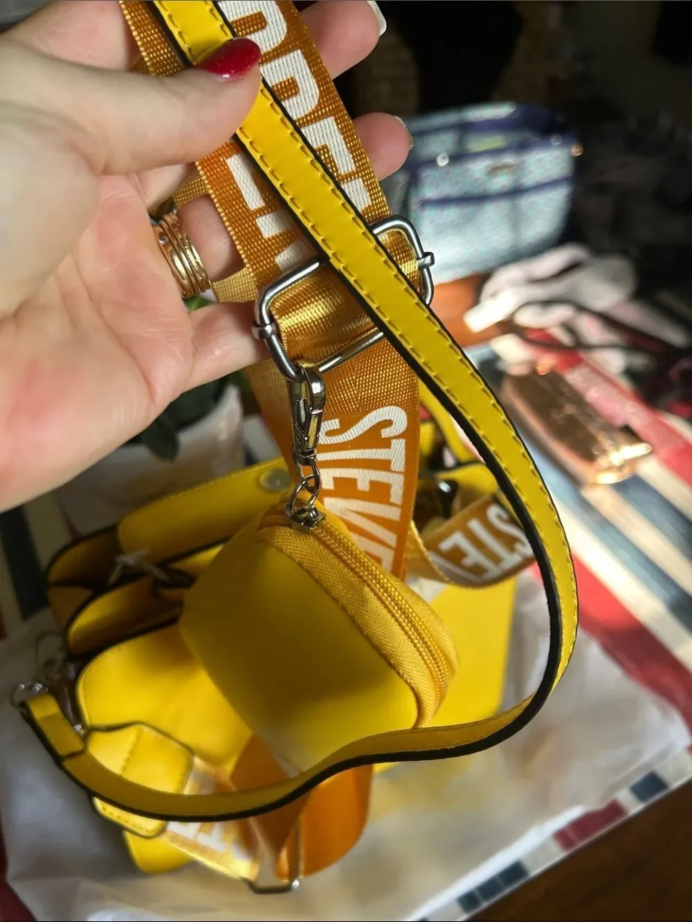 Steve Madden Bright Yellow Structured Satchel new tags on